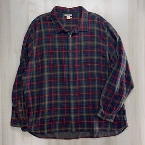 CARBON2COBALT plaid cotton XXL loose fit casual button down top shirt men’s